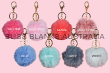 Load image into Gallery viewer, Puff Ball Keyring - White
