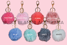 Load image into Gallery viewer, Puff Ball Keyring - Coral
